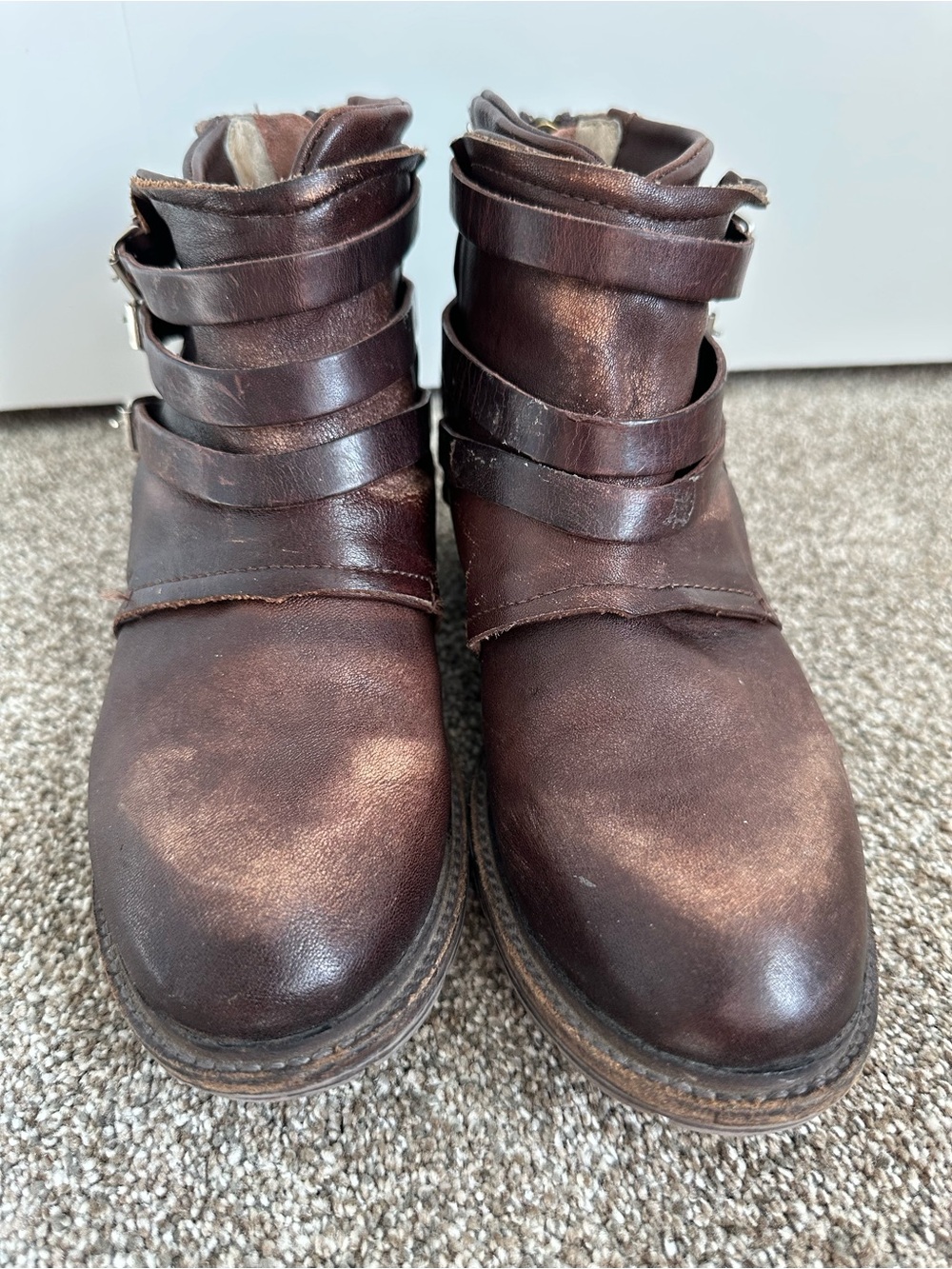 OG Freebird Mateo, sz 8 Leather Strap Ankle Boots - Classic Casual